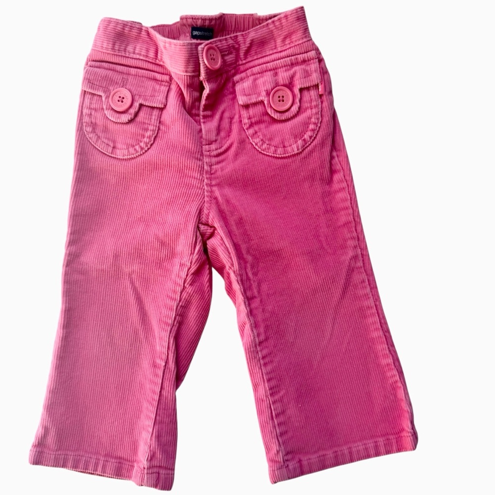 Baby Gap Girls Hot Pink Flared Leg Corduroy Pants 18-24 months